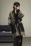 AVIVA JIFEI XUE A21-BWJ Heavy Wool Blend Belted Wrap Jacket